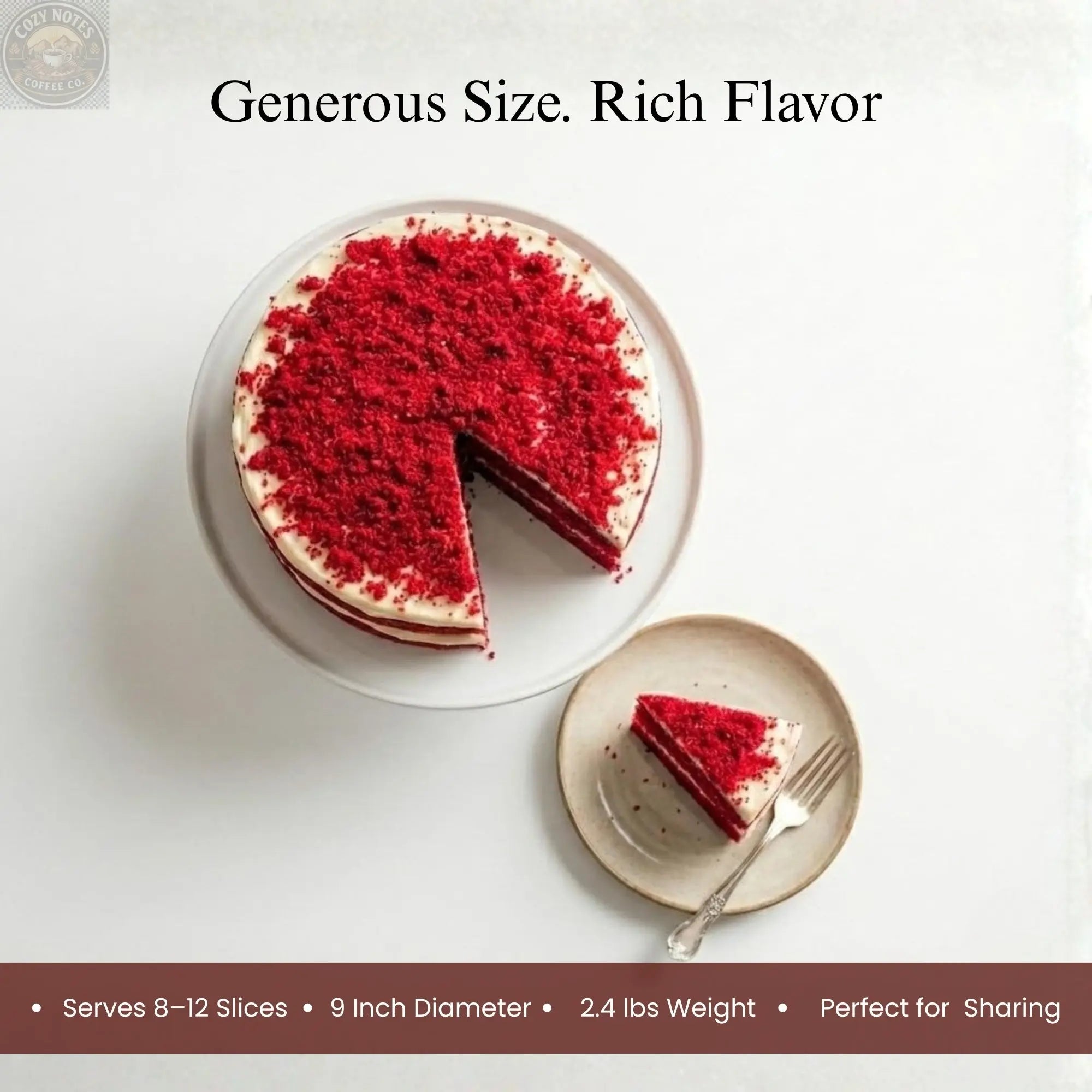 Andy Anand Sugar-Free Red Velvet Cake, 2.4 lb – Belgian Cocoa, Sugar-Free Cream Cheese Frosting, Keto & Diabetic-Friendly Birthday Gift Andyanand