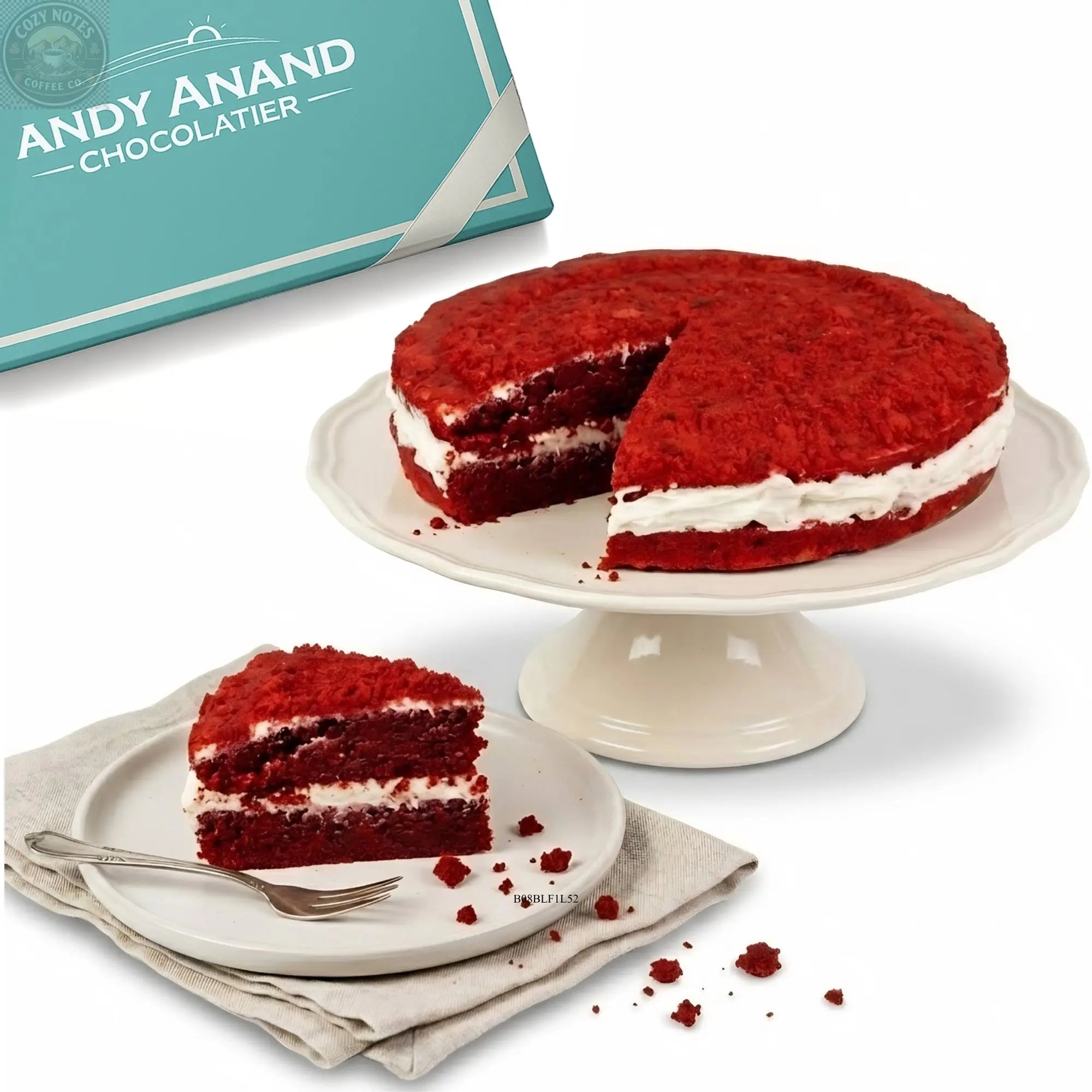 Andy Anand Sugar-Free Red Velvet Cake, 2.4 lb – Belgian Cocoa, Sugar-Free Cream Cheese Frosting, Keto & Diabetic-Friendly Birthday Gift Andyanand