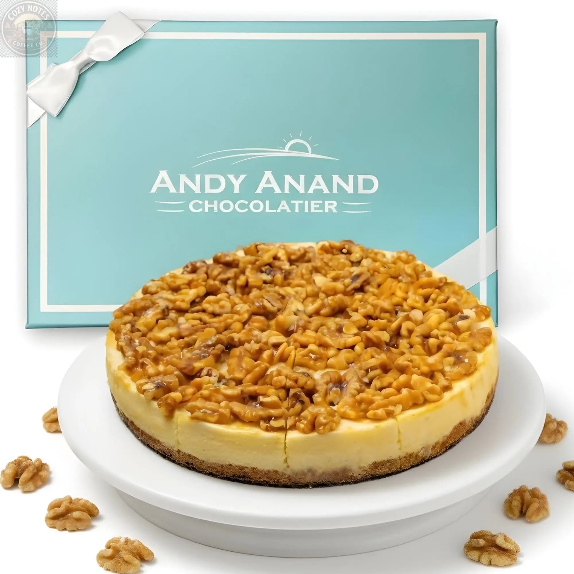 Andy Anand Sugar-Free Caramel Apple Cheesecake, 9-Inch, 2.8 lb – Cinnamon Apple, Keto & Diabetic-Friendly, California Cream Cheese Gift Andyanand