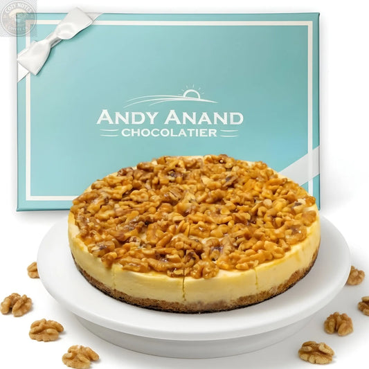 Andy Anand Sugar-Free Caramel Apple Cheesecake, 9-Inch, 2.8 lb – Cinnamon Apple, Keto & Diabetic-Friendly, California Cream Cheese Gift Andyanand