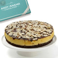 Andy Anand Fudge Brownie Cheesecake, 9-Inch, 2.8 lb – Halal, Real California Cream Cheese, No Preservatives, Birthday & Holiday Gift Box Andyanand