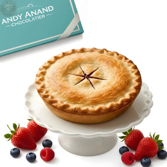 Andy Anand Sugar-Free Mixed Berry Pie, 2.6 lb – Strawberries, Blueberries & Blackberries, Keto & Diabetic-Friendly, Birthday Gift Box Andyanand