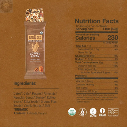 Coffee Pecan BOX BAR-U-EAT