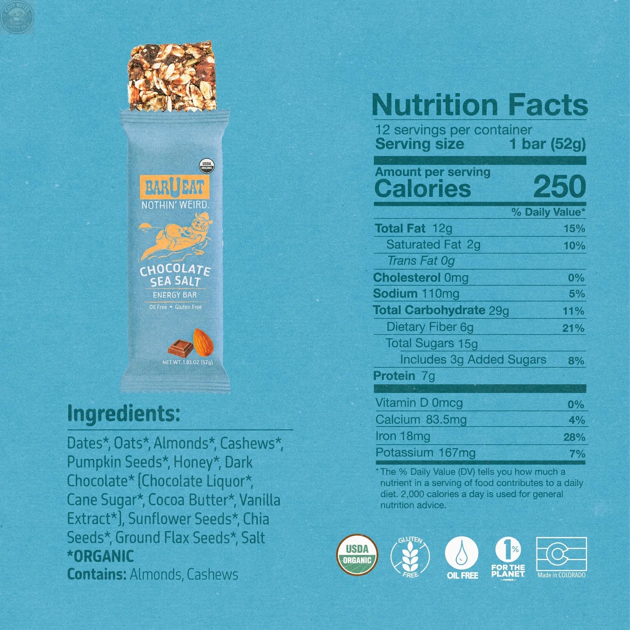 Chocolate Sea Salt BOX BAR-U-EAT