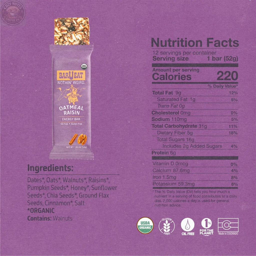 Oatmeal Raisin BOX BAR-U-EAT
