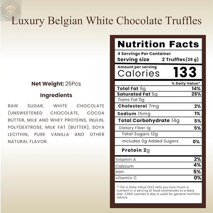 Andy Anand Sugar-Free Luxury Belgian Chocolate Truffles, 25 pc – Espresso, Hazelnut, Strawberry, Coconut, Cherry, Diabetic-Friendly Gift Andyanand