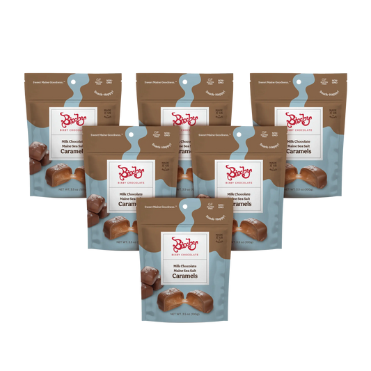 Milk Chocolate Sea Salt Caramels--6 Pouches Bixby Chocolate