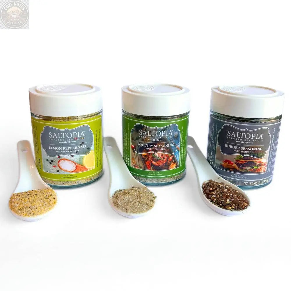 Kitchen Favorite Flavors Gift Set: COOKS SURVIVAL KIT SALTOPIA Infused Sea Salts