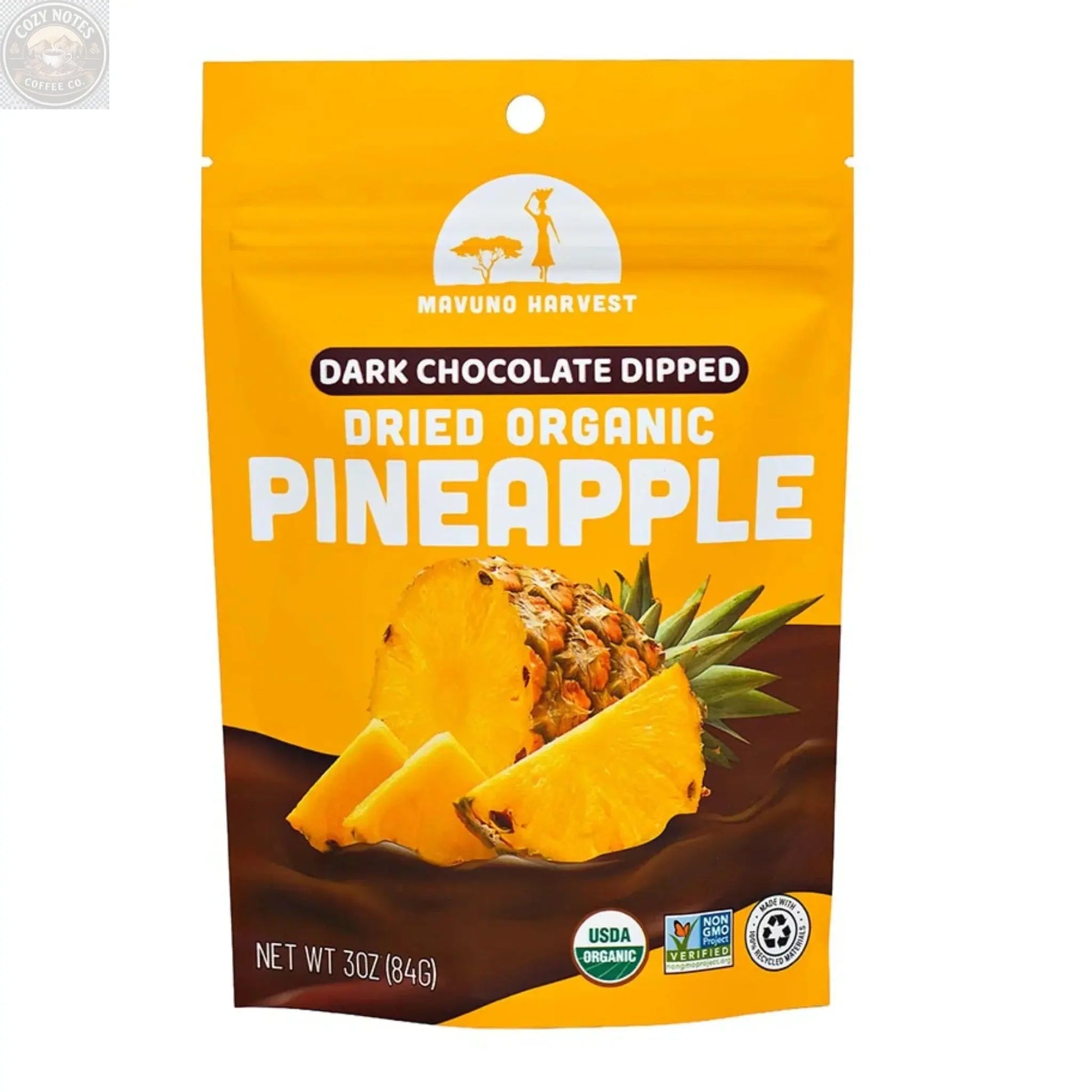 Organic Chocolate Dipped Dried Pineapple Keystone Cheese
