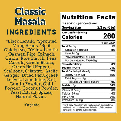 Classic Masala – Sprouted Power Bowl (6 Pack) aahanasnaturals.com