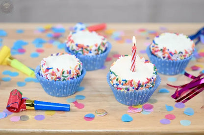 Confetti Birthday Cupcakes Activity Kit + Candles and Liners BāKIT Box