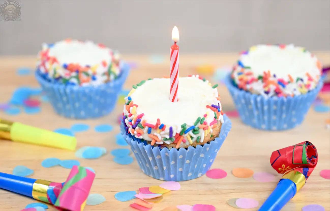 Confetti Birthday Cupcakes Activity Kit + Candles and Liners BāKIT Box