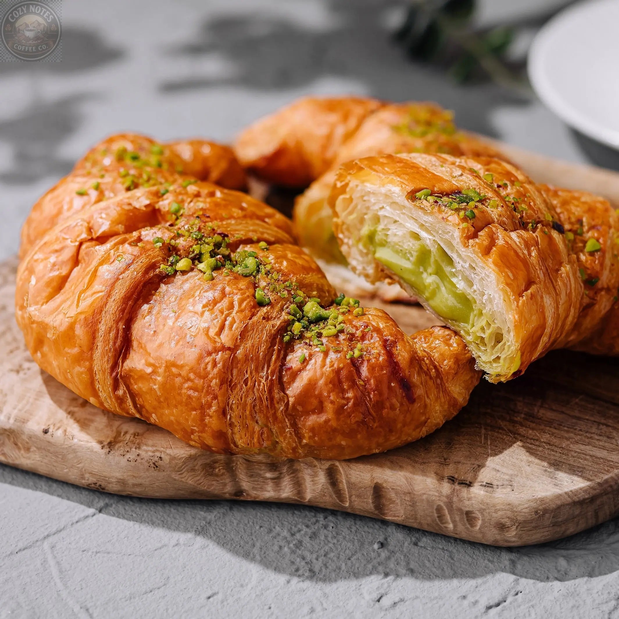 Pistachio Filled Croissant Take and Bake Pastries Nicola's Marketplace
