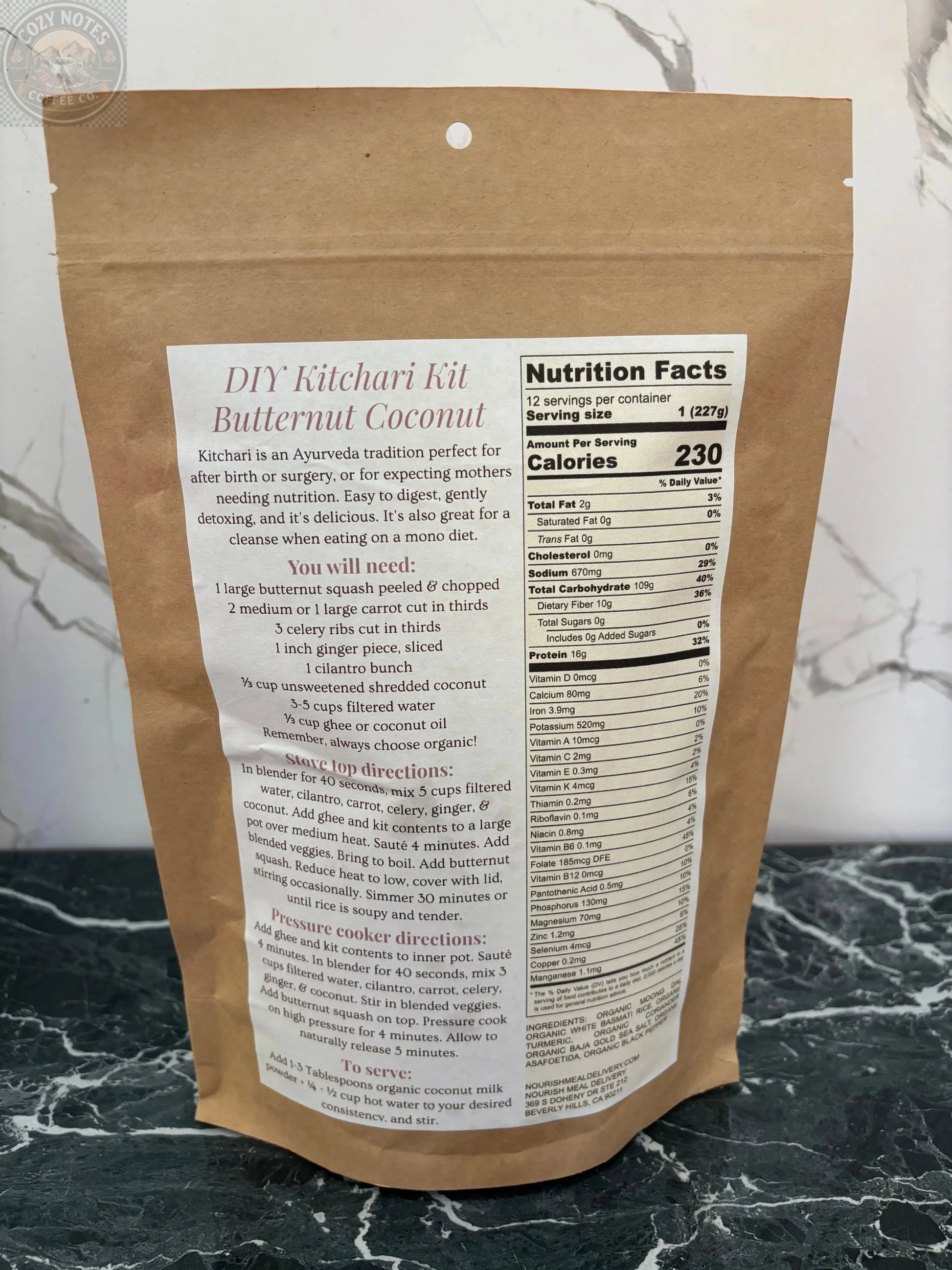 DIY Kitchari Kit – Butternut Coconut Nourish Meal Delivery