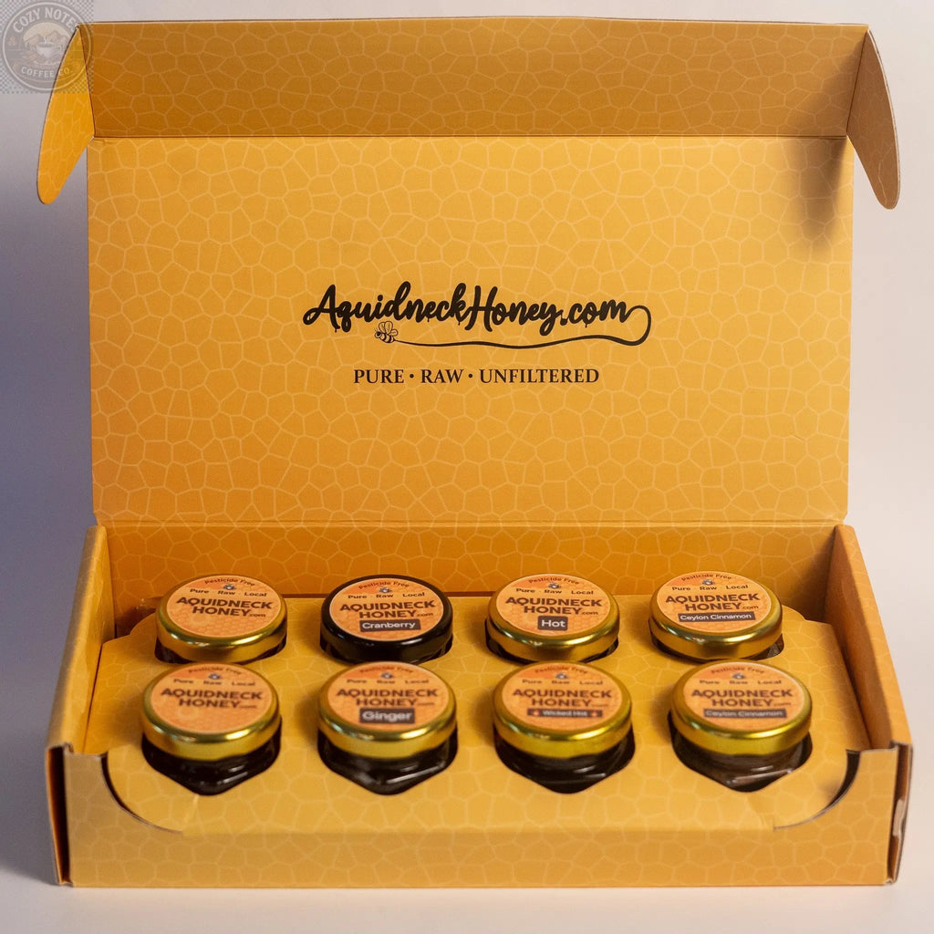 Honey Sampler Gift Box – 8 Jars, 6 Flavors | The Perfect Gift Aquidneck Honey