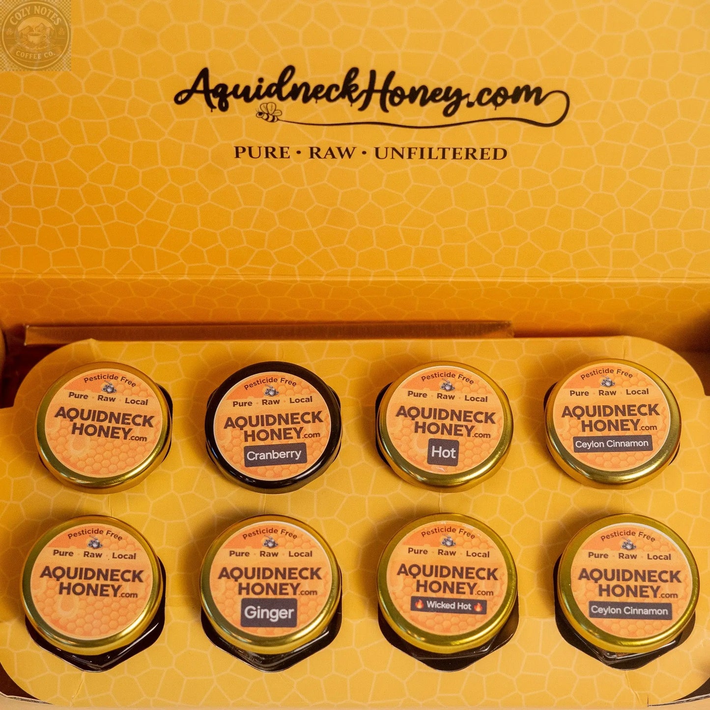 Honey Sampler Gift Box – 8 Jars, 6 Flavors | The Perfect Gift Aquidneck Honey