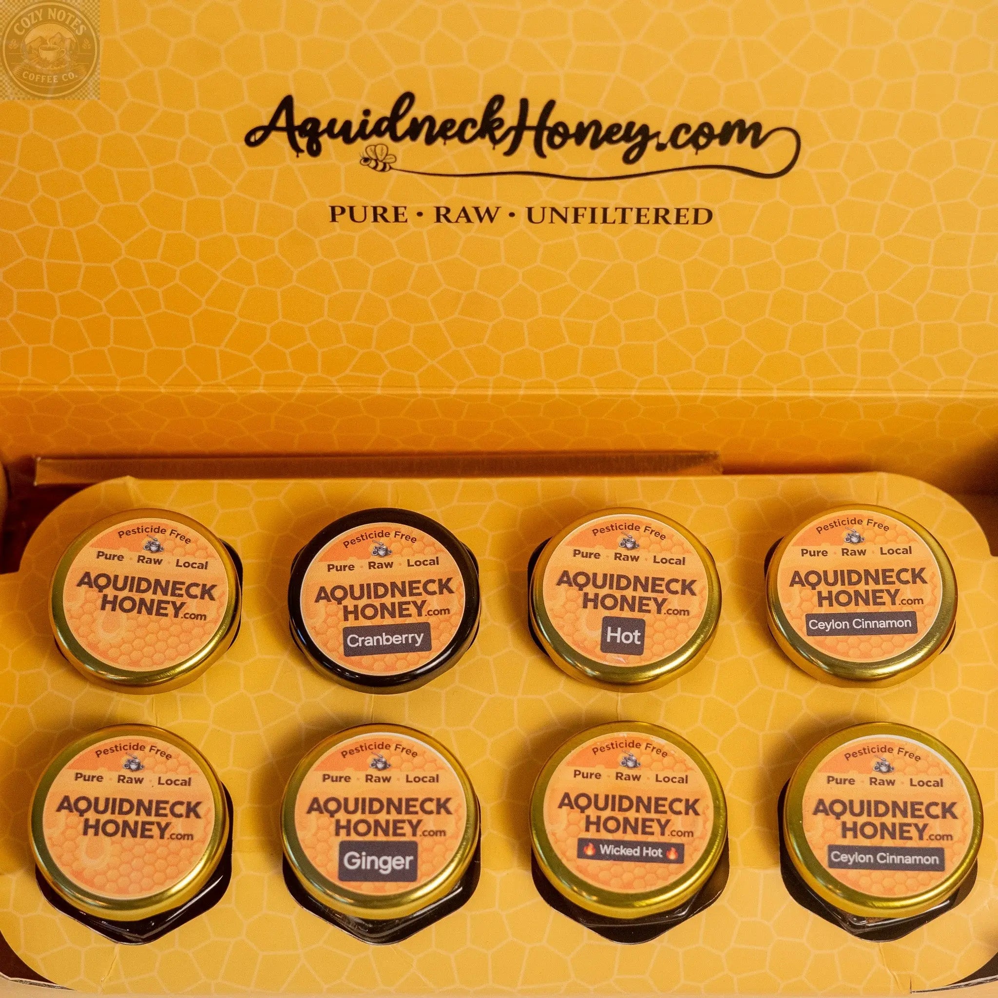 Honey Sampler Gift Box – 8 Jars, 6 Flavors | The Perfect Gift Aquidneck Honey