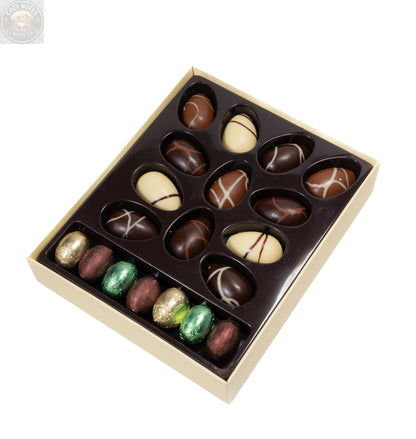 Andy Anand Praline-Filled Chocolate Eggs, 20 pc, 7 oz – Gluten-Free, Creamy Hazelnut-Praline Centers, Easter & Year-Round Birthday Gift Box Andyanand