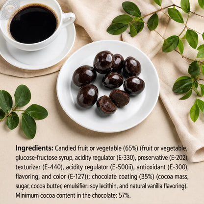 Andy Anand Vegan Belgian Dark Chocolate Figs - 24 Pc Gift Box, Premium 60% Cocoa Butter, Dairy-Free Gourmet Confection, Perfect for Birthday, Valentine’s &amp; Anniversary Gifts - Handcrafted in California Andyanand