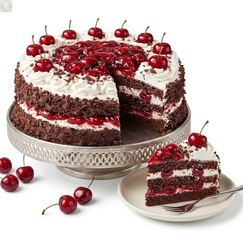 Andy Anand Sugar Free Black Forest Cake Gateau, Keto & Diabetic Friendly, No Sugar Added Authentic German Schwarzwälder Kirschtorte, Low Carb Gourmet Chocolate Cherry Dessert, 2.8 lbs Andyanand
