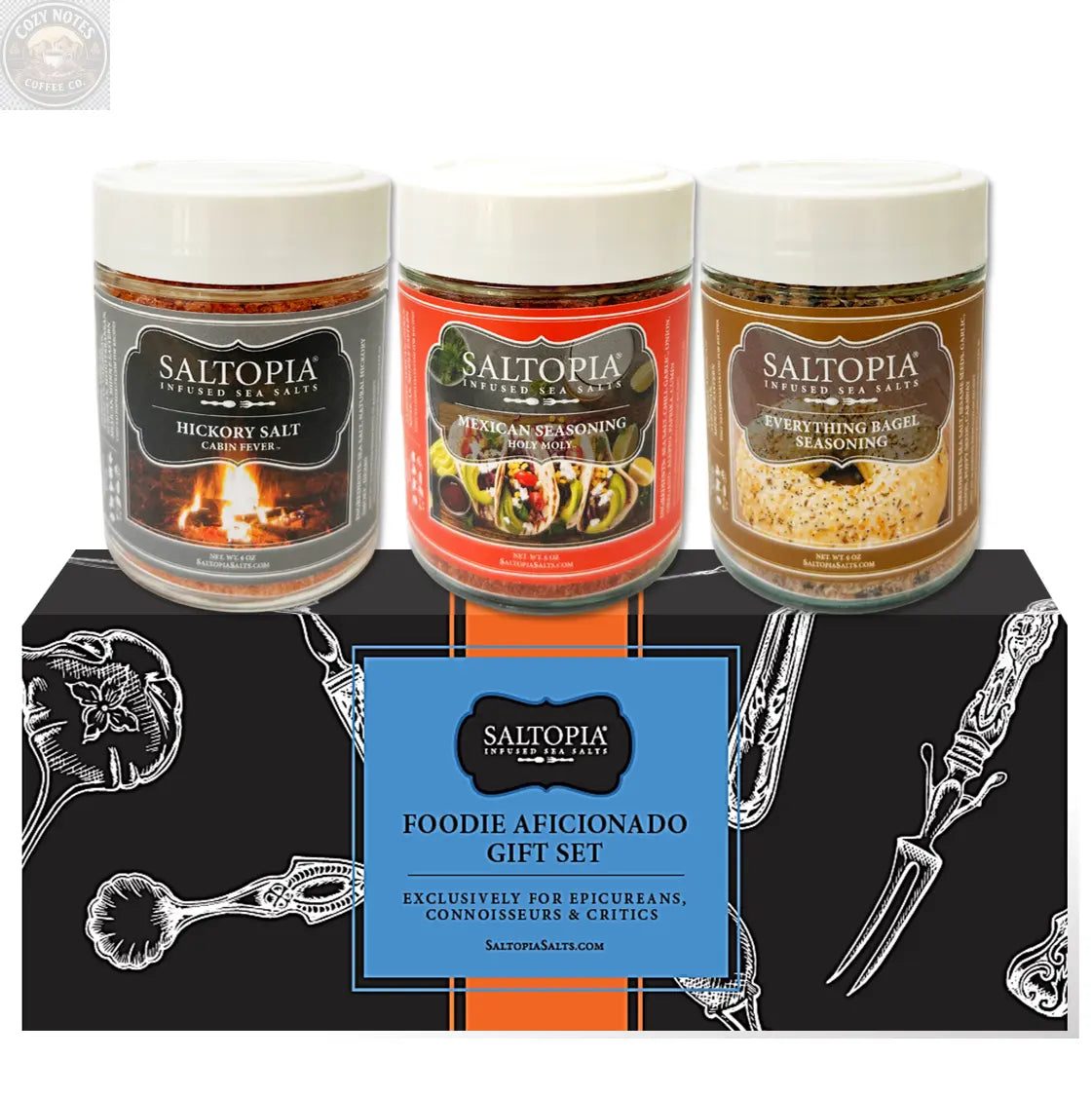 Gift Set Exclusively for Foodie Fans: FOODIE AFICIONADO SALTOPIA Infused Sea Salts