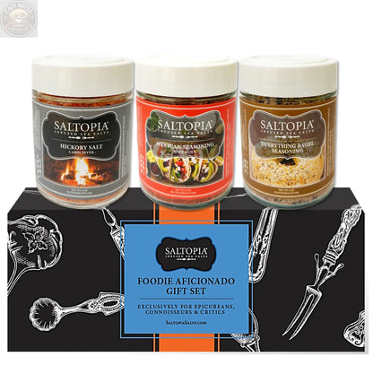 Gift Set Exclusively for Foodie Fans: FOODIE AFICIONADO SALTOPIA Infused Sea Salts