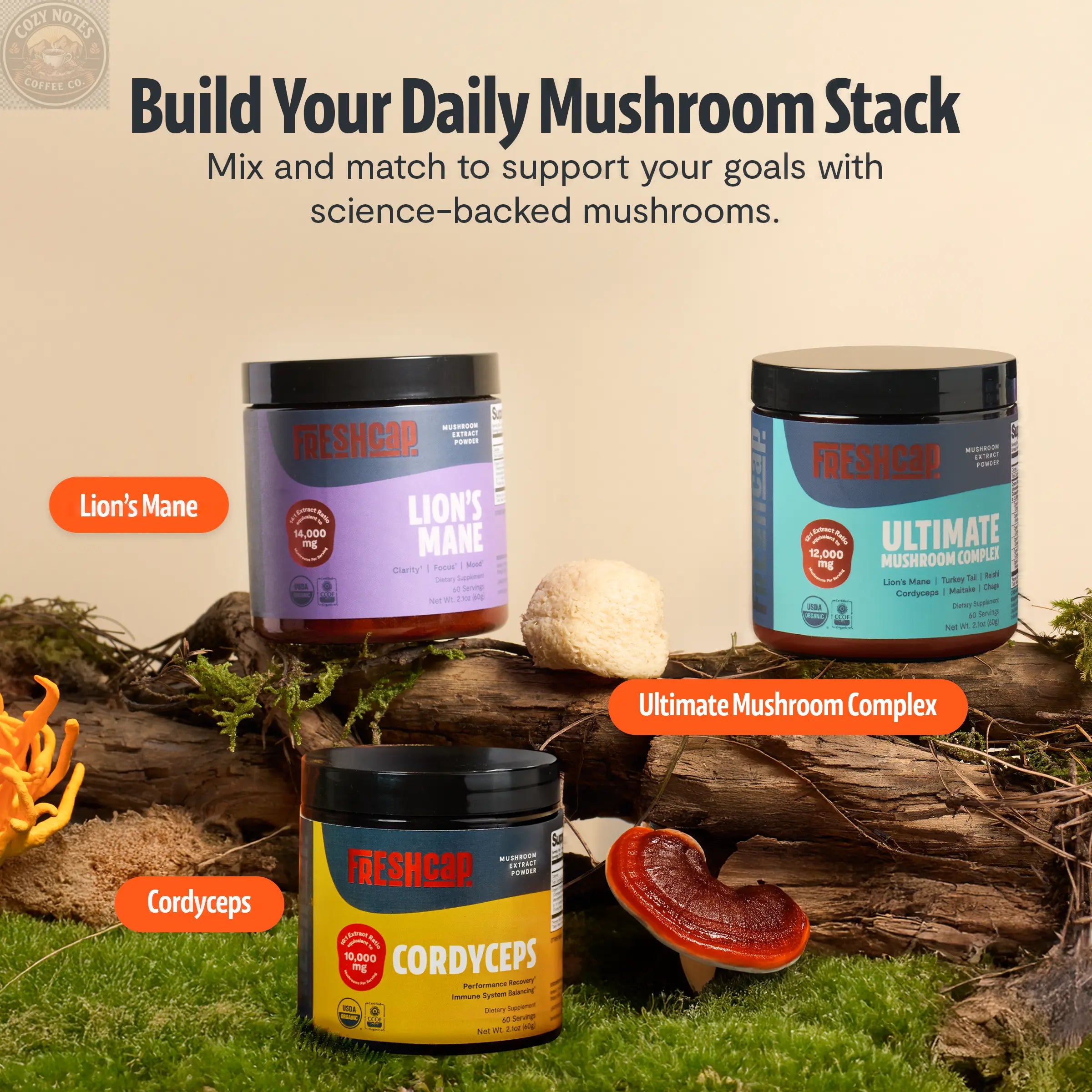 Cordyceps Mushroom Extract Powder FreshCap Mushrooms