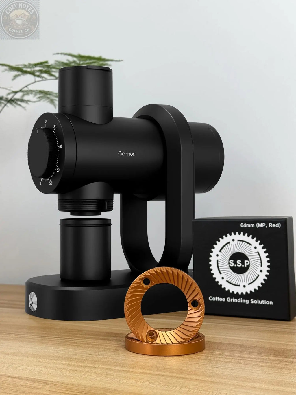 Geimori GU64 Gen2 Single Dose Coffee Grinder with 64mm Flat Burr, Anti-Static Design, Stepless Adjustment, Adjustable RPM, Zero Retention Wirsh