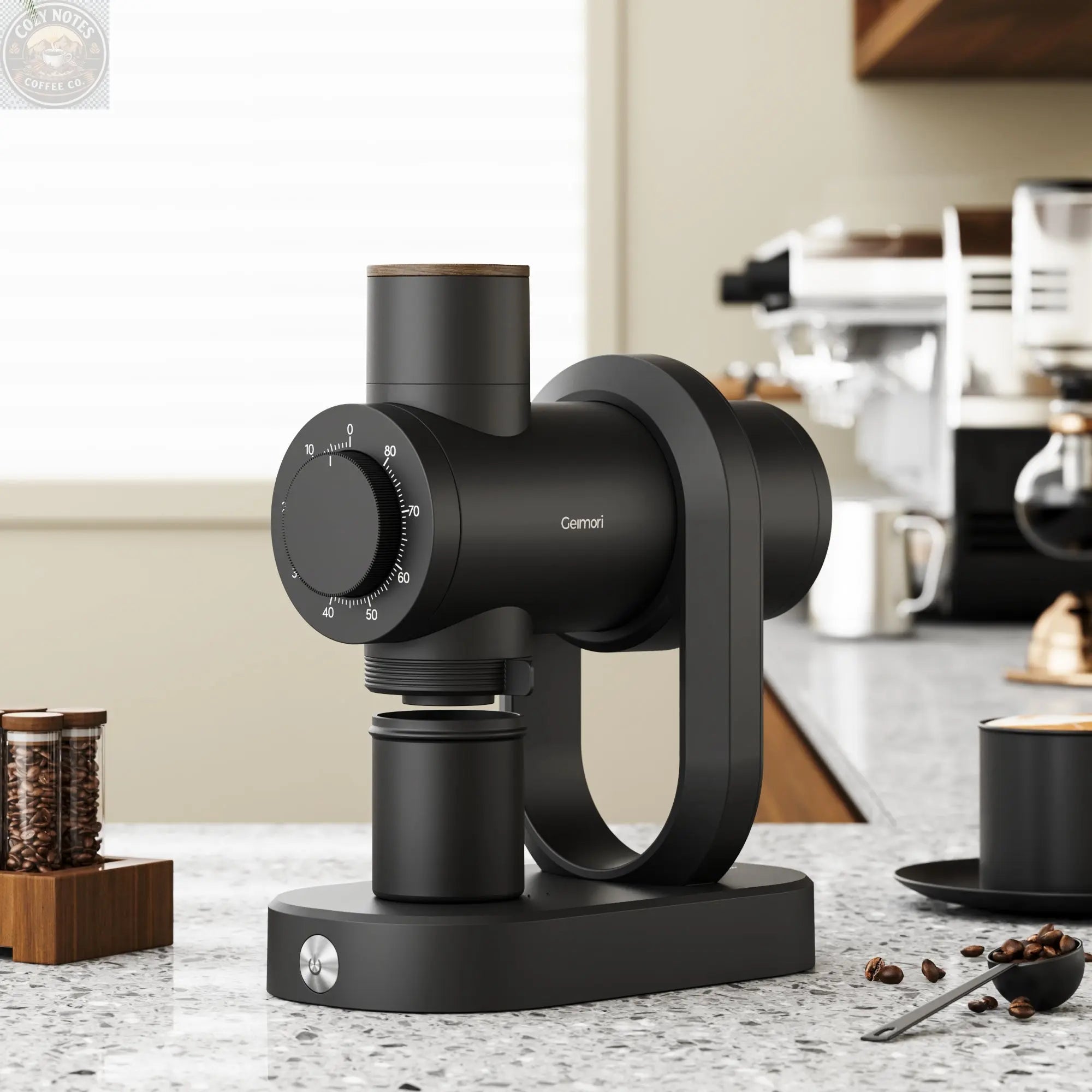 Geimori GU64 Gen2 Single Dose Coffee Grinder with 64mm Flat Burr, Anti-Static Design, Stepless Adjustment, Adjustable RPM, Zero Retention Wirsh