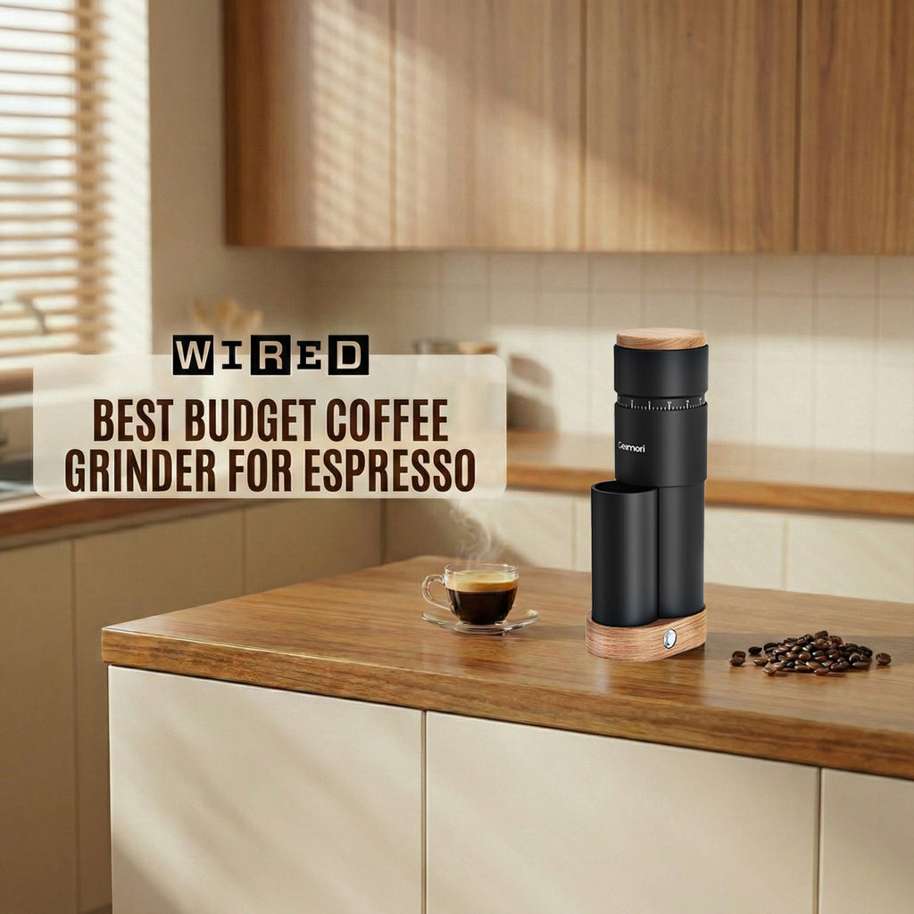 Geimori T38 Plus Electric Coffee Grinder | Compact Plug-in Grinder