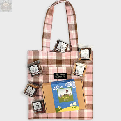 Vermont Flannel & Vermont Brownie Gift Bag - Morrill Mauve Vermont Brownie Company
