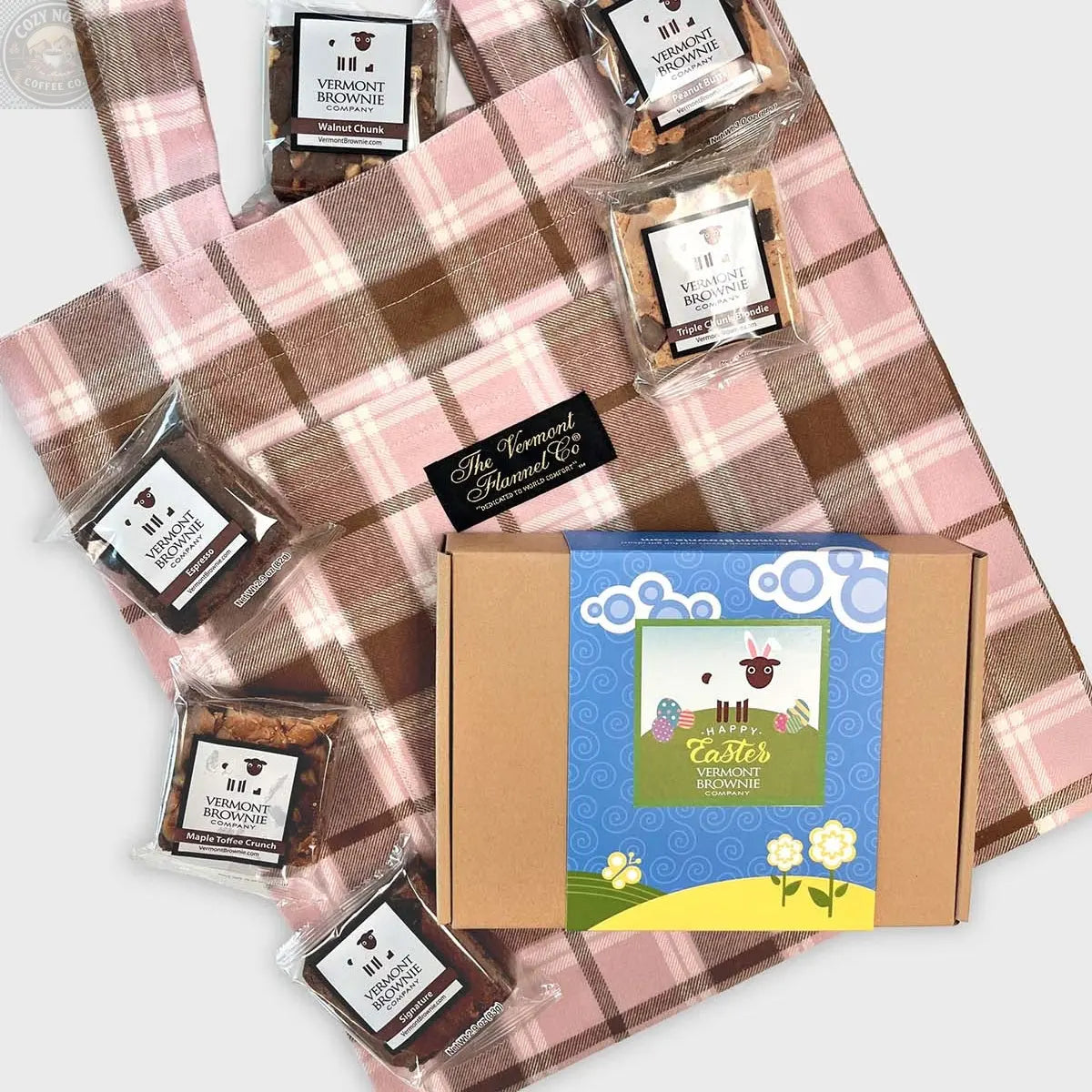 Vermont Flannel & Vermont Brownie Gift Bag - Morrill Mauve Vermont Brownie Company