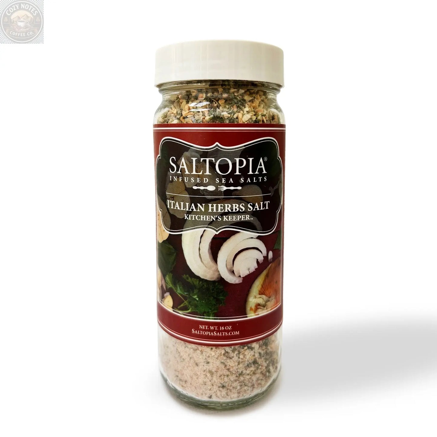 Italian Herbs & Garlic Salt: KITCHEN'S KEEPER SALTOPIA Infused Sea Salts
