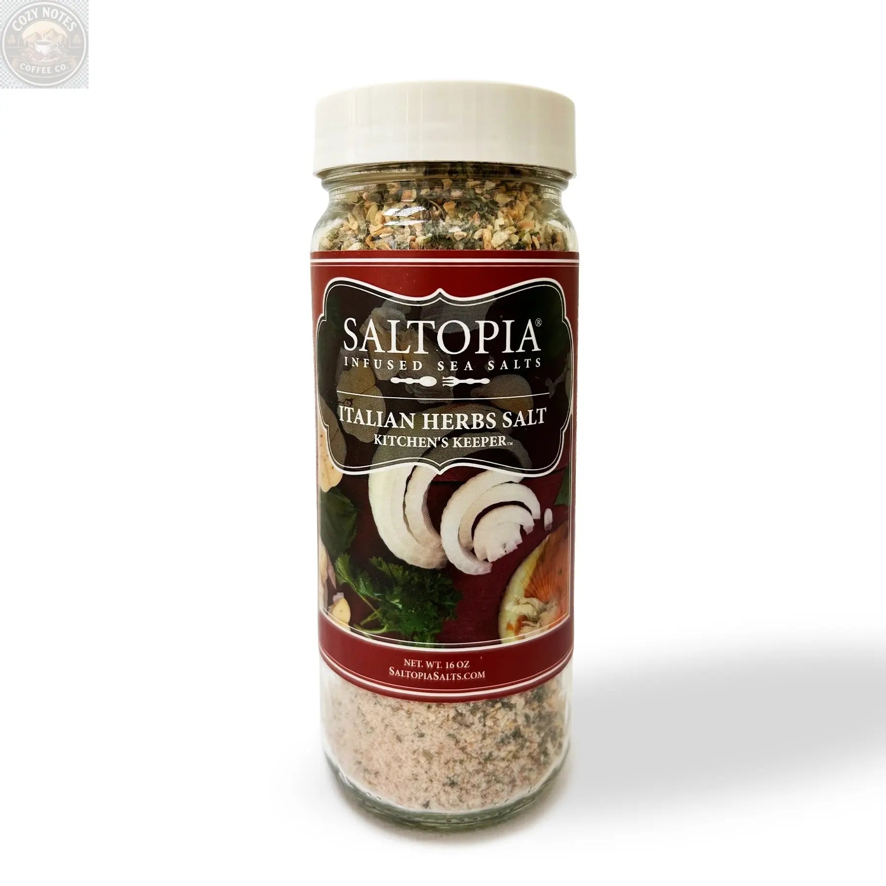 Italian Herbs & Garlic Salt: KITCHEN'S KEEPER SALTOPIA Infused Sea Salts
