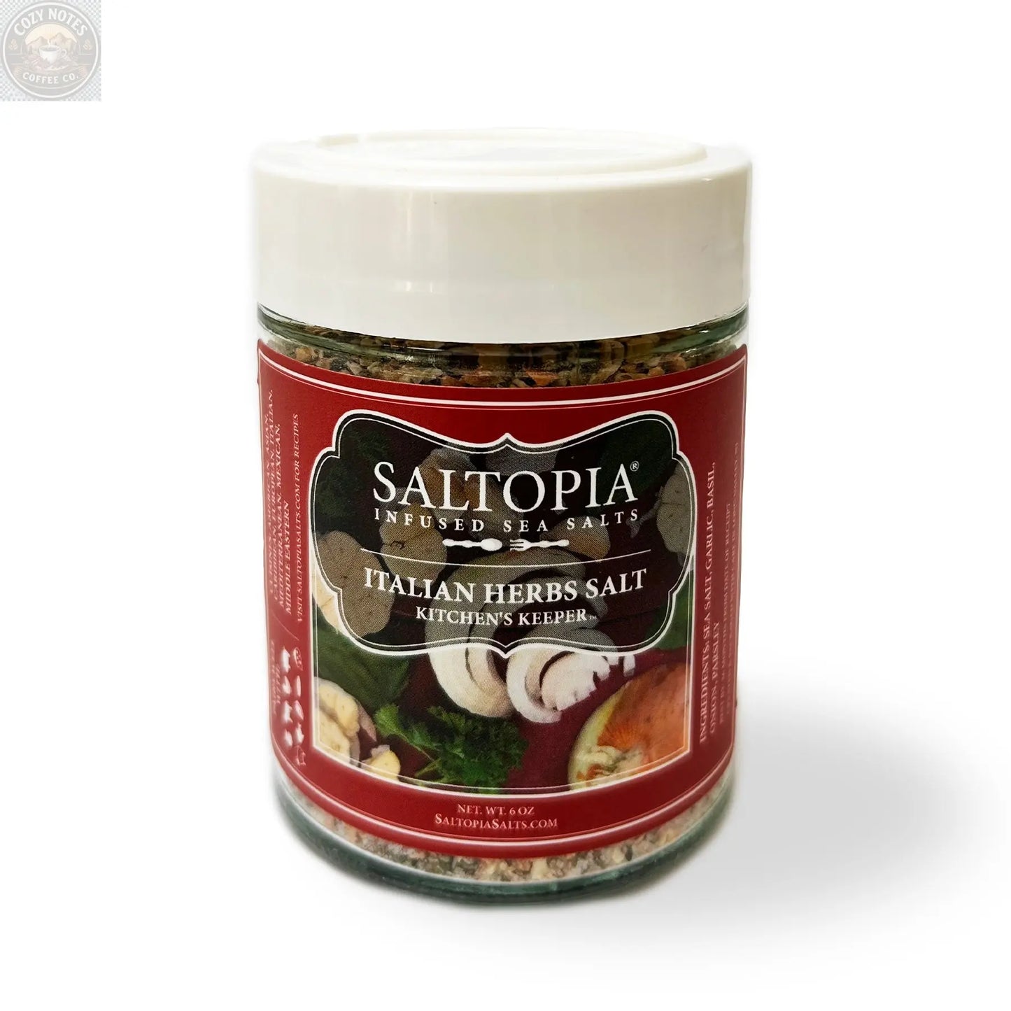 Italian Herbs & Garlic Salt: KITCHEN'S KEEPER SALTOPIA Infused Sea Salts