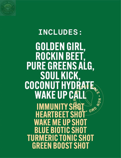 Cold Pressed Juice + Shots Pure Green