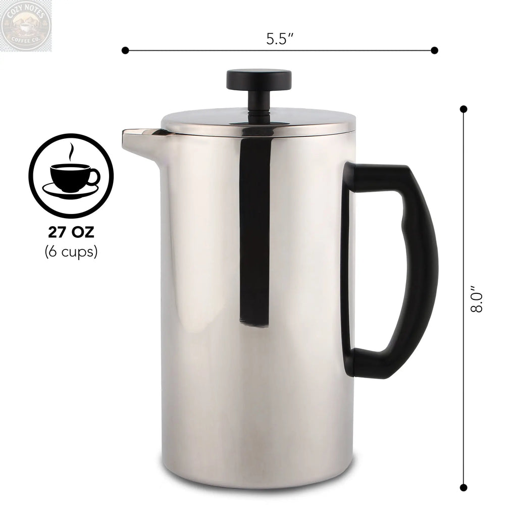 French Press Essentials Bundle, Stainless Steel Kaffe Products