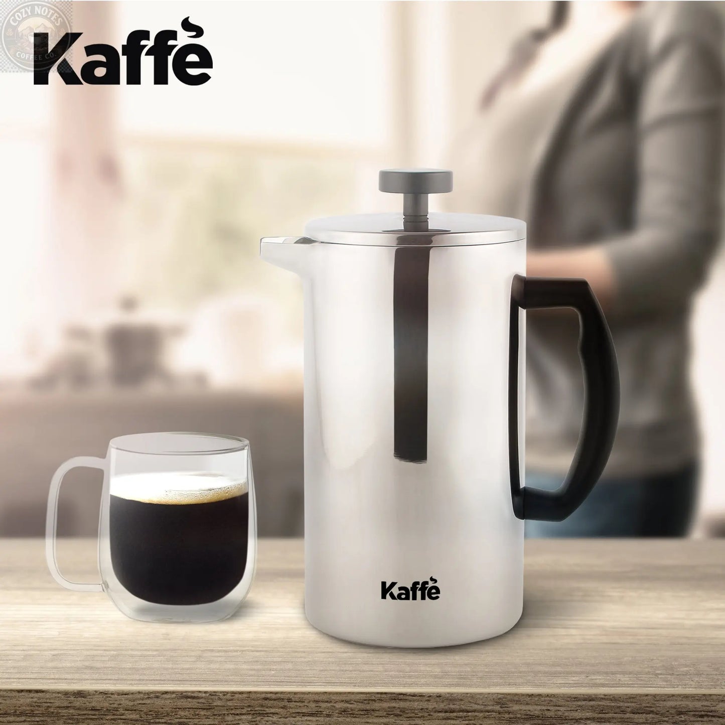 Stainless Steel French Press, KF1020 Kaffe Products