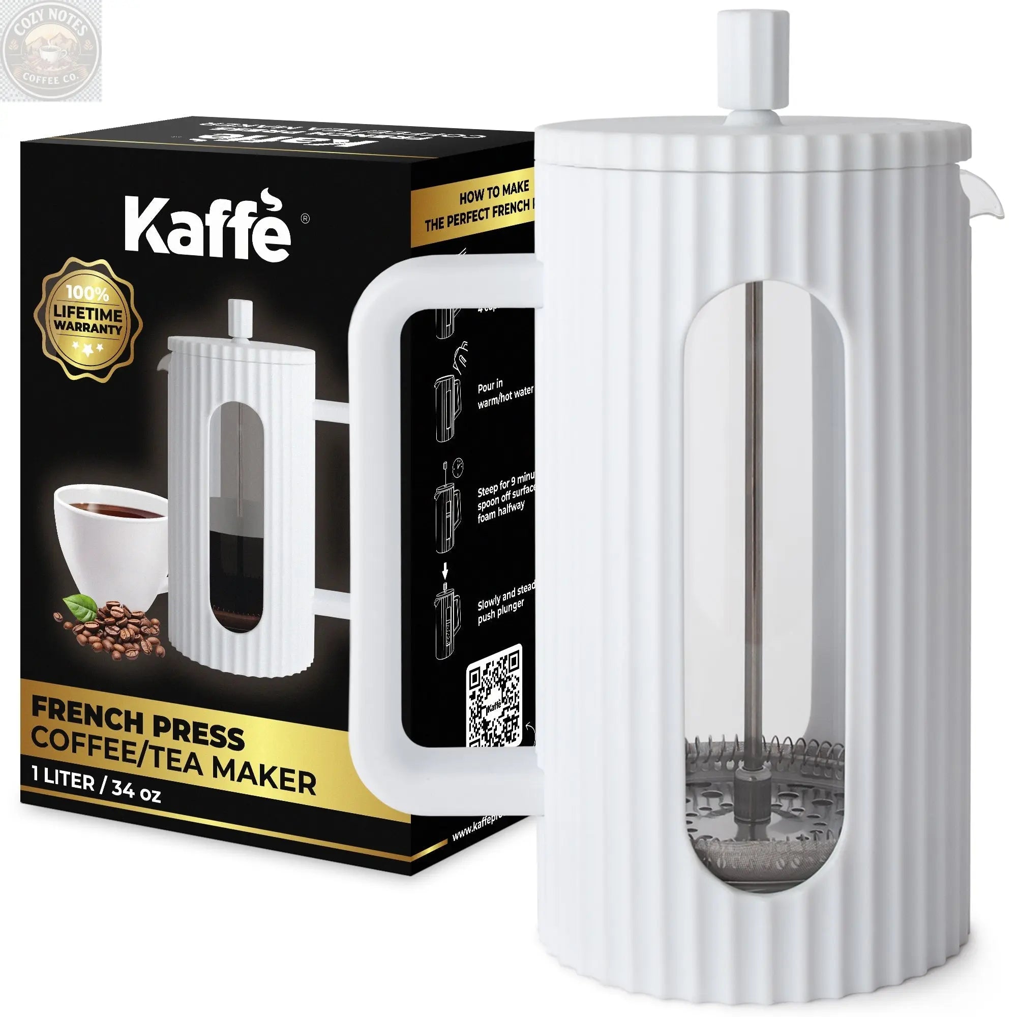 Glass French Press (800ml), KF1114 Kaffe Products