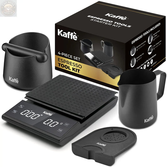 Espresso Starter Kit (Knock Box, Coffee Scale, Tamper Mat, Milk Pitcher), KF1190 Kaffe Products