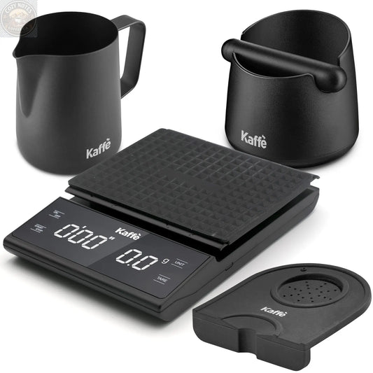 Espresso Starter Kit (Knock Box, Coffee Scale, Tamper Mat, Milk Pitcher), KF1190 Kaffe Products