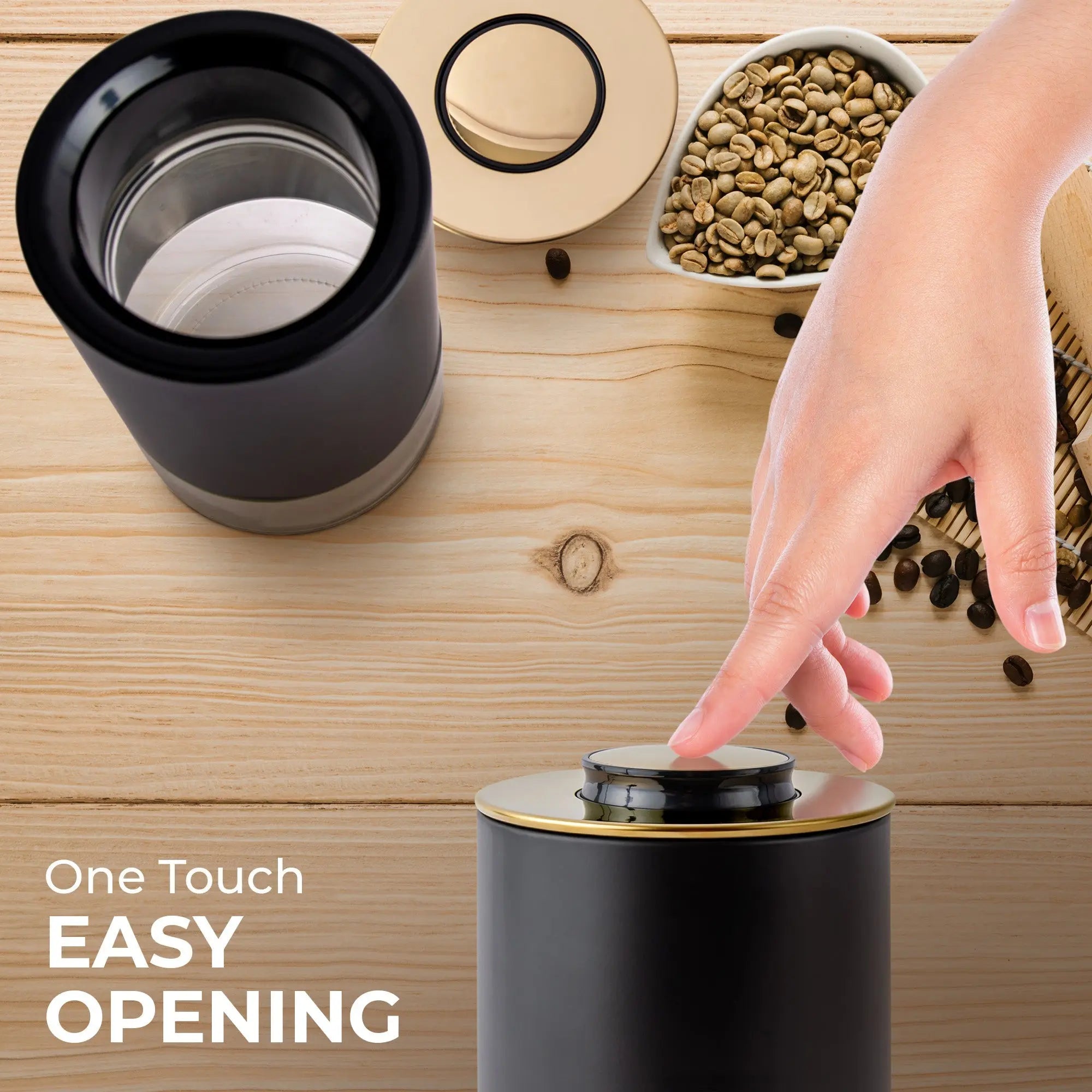 16oz Round Glass Storage Container, KF3032G Kaffe Products