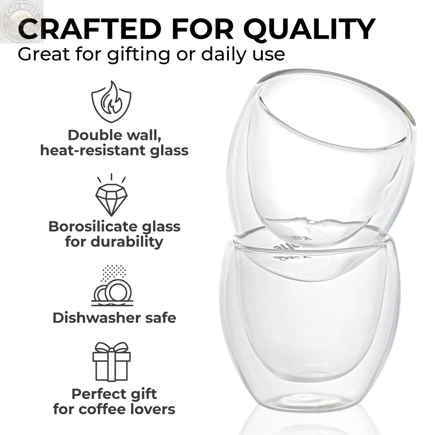 3oz Espresso Cup Set, KF4040 Kaffe Products