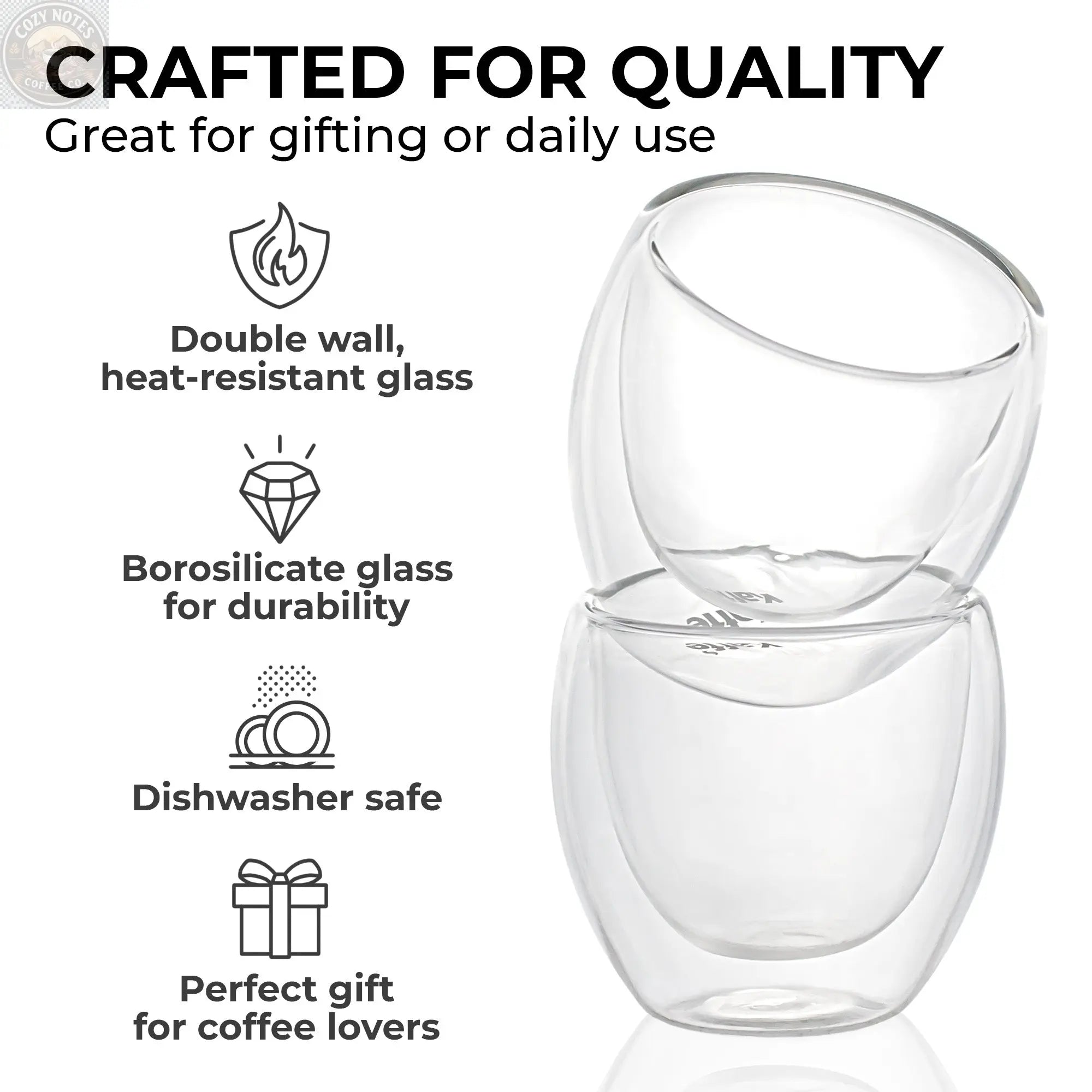 3oz Espresso Cup Set, KF4040 Kaffe Products