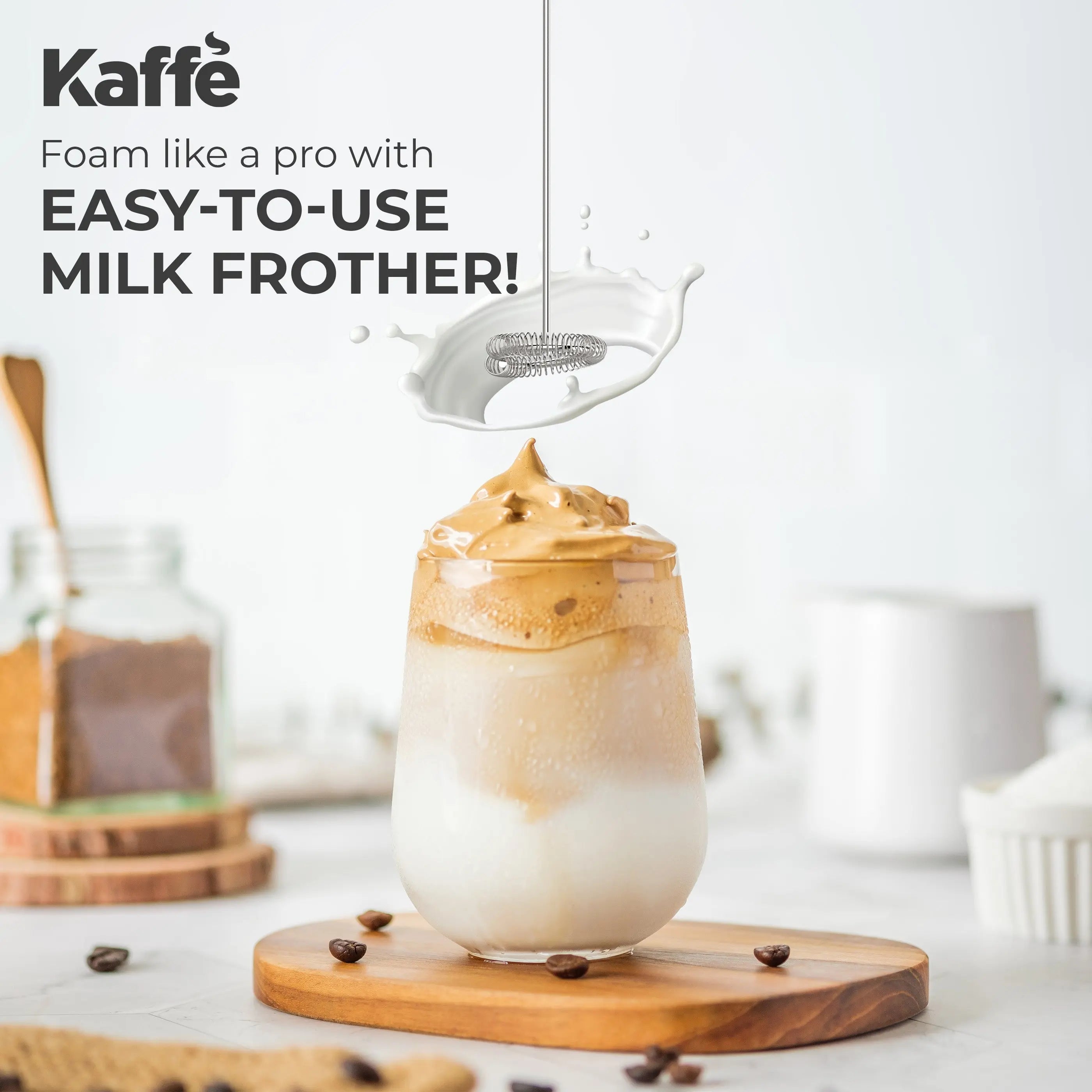 Handheld Milk Frother, KF6020NS Kaffe Products