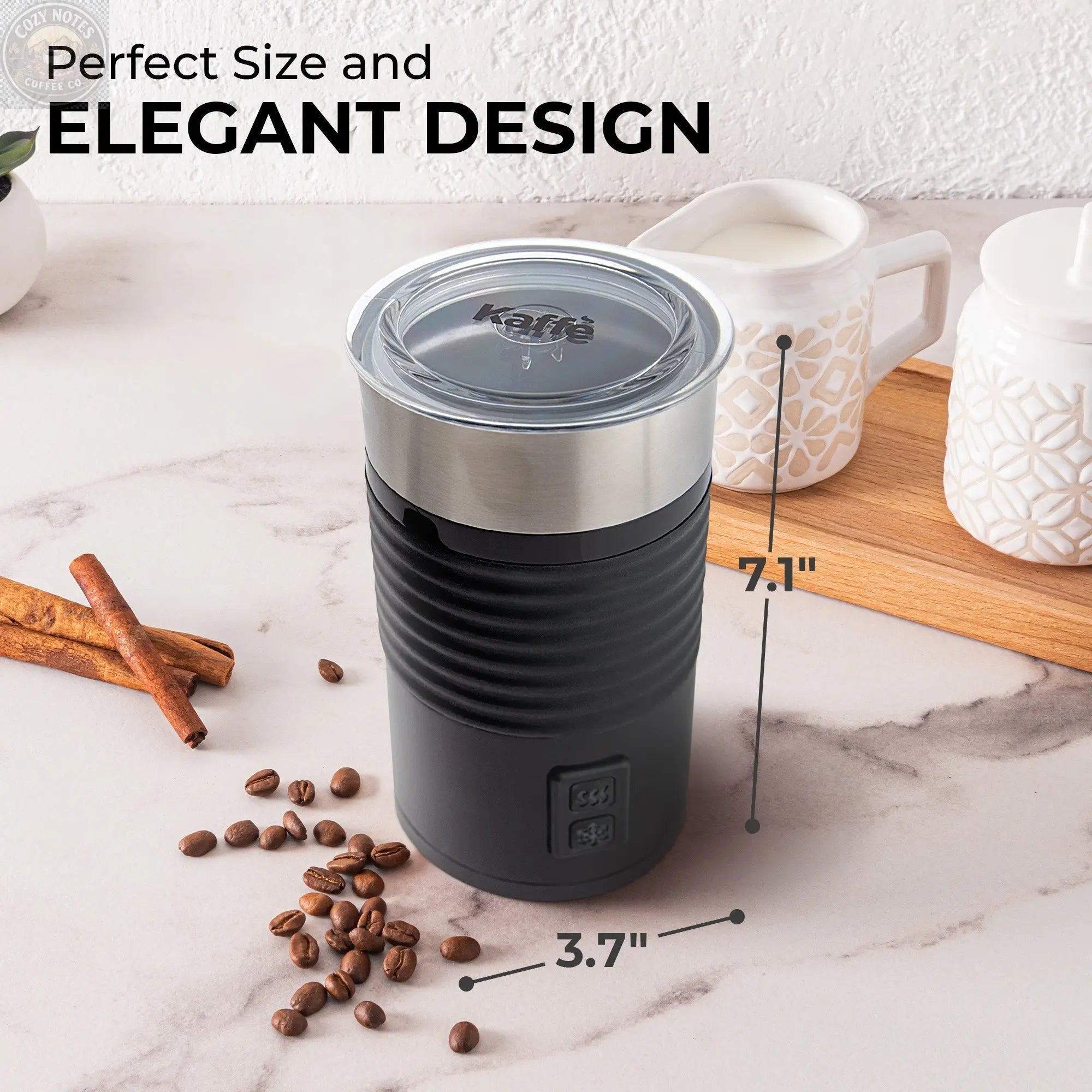 Pour-in Milk Frother w/ Silicone Base, KF6061 Kaffe Products