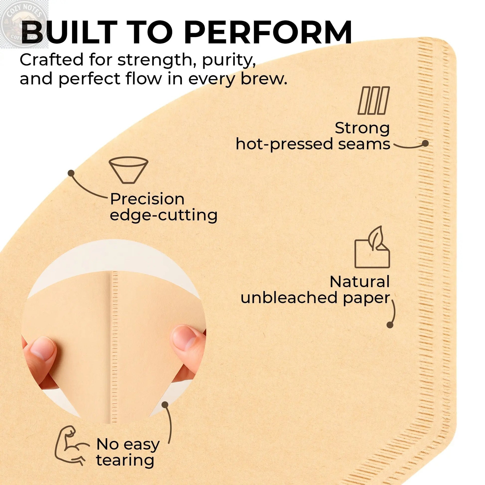 Organic Premium Coffee Filters #2, KFCF02B Kaffe Products