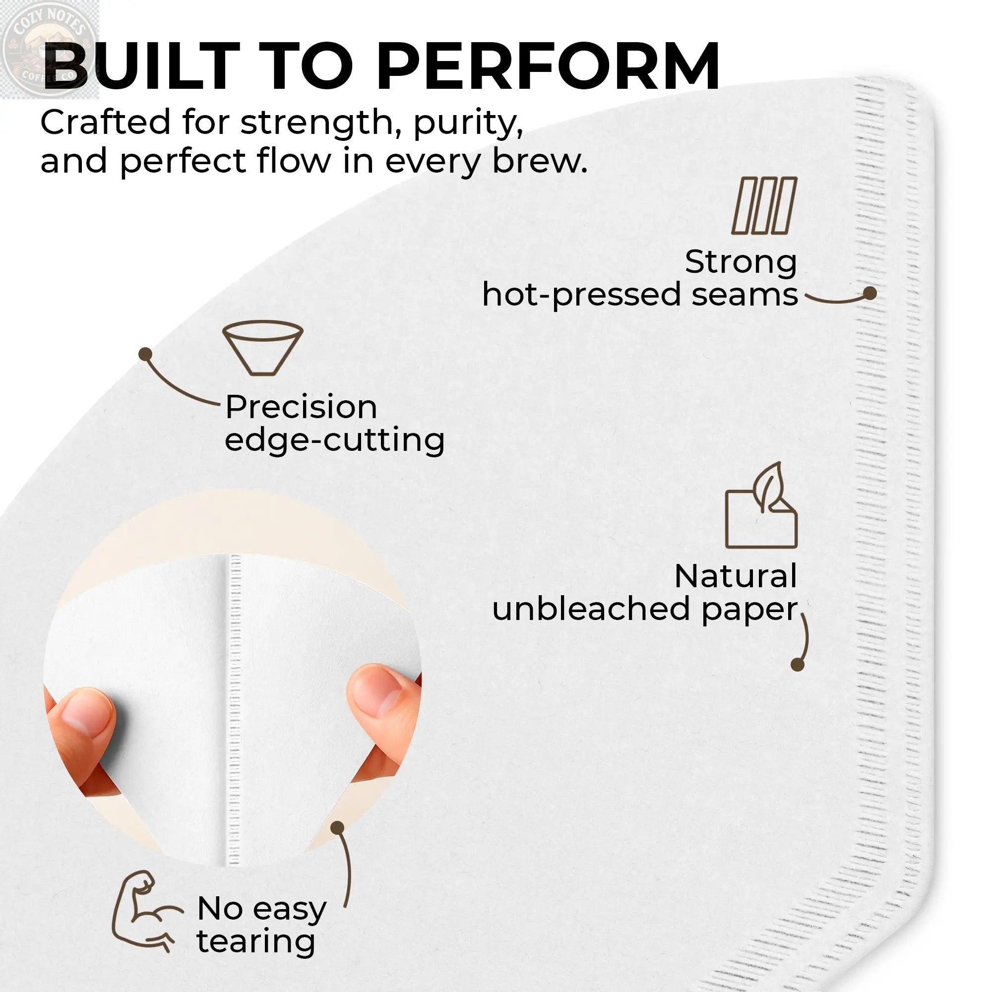 Organic Premium Coffee Filters #2, KFCF02W Kaffe Products