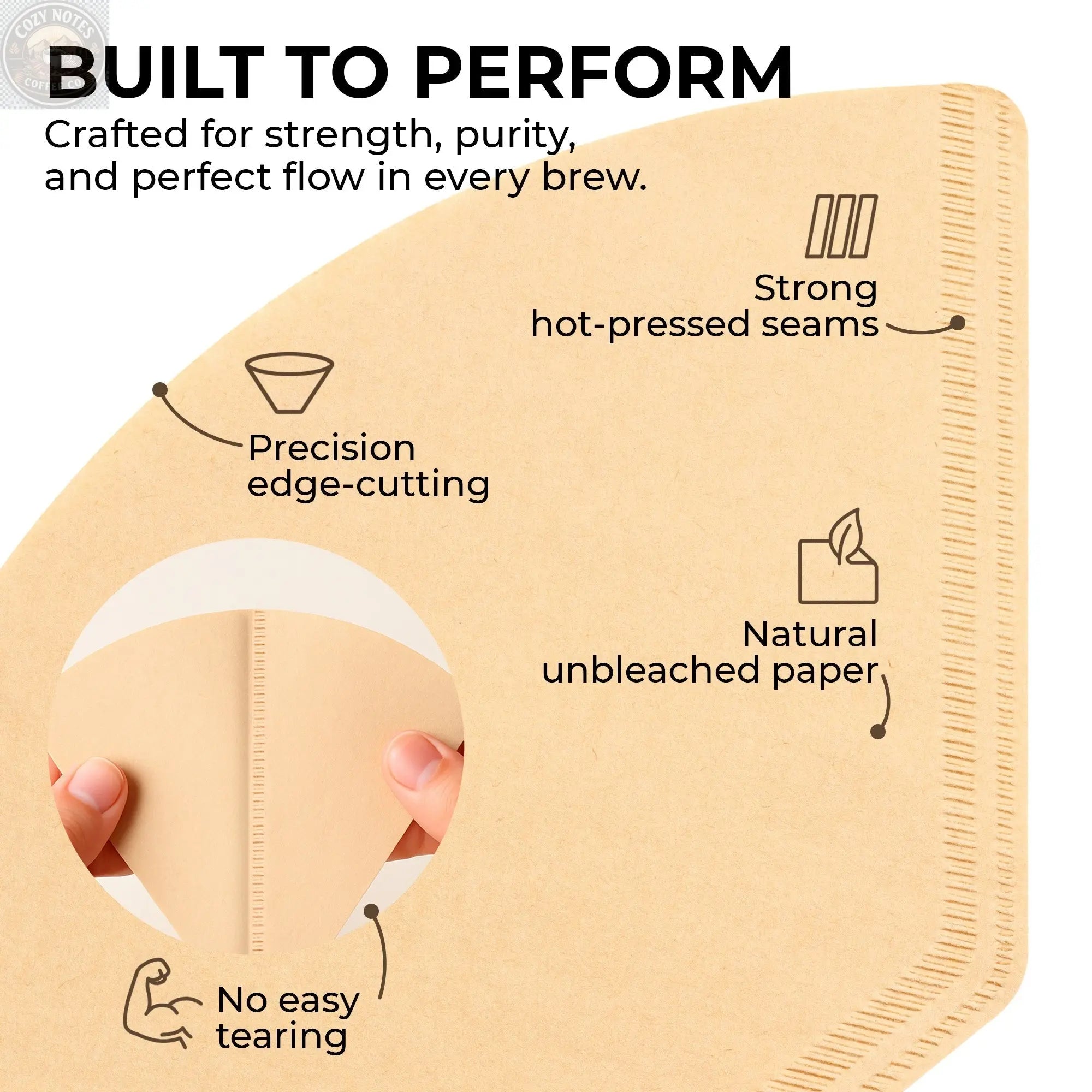 Organic Premium Coffee Filters #4, KFCF04B Kaffe Products