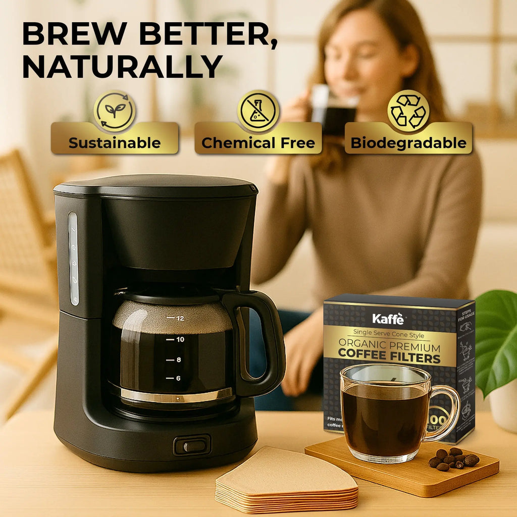 Organic Premium Coffee Filters #4, KFCF04B Kaffe Products